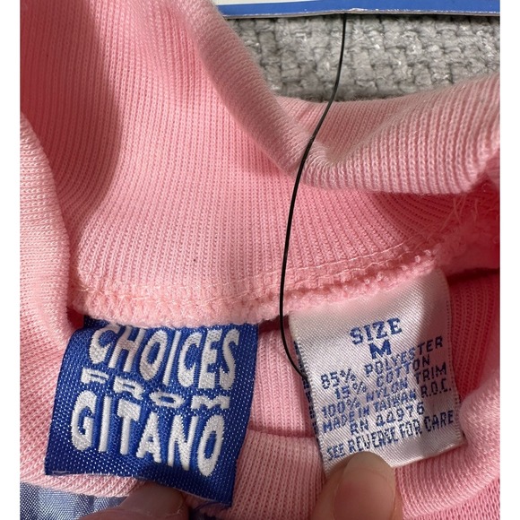 Vintage Choices From Gitano Sweatshirt Womens Medium Pink Colorblock 80s Retro - Picture 8 of 10
